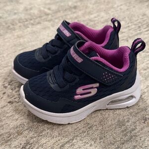 Skechers Kids' Dark Blue and Magenta Sneakers